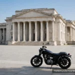 Is Motorcycle Insurance Required? State Rules Explained A motorcycle parked in front of a state capitol-style building in daylight
